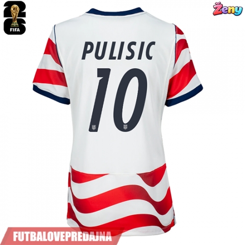 Lacne Ženy Futbalové dres Spojené štáty Christian Pulisic #10 MS 2026 Krátky Rukáv - Domáci
